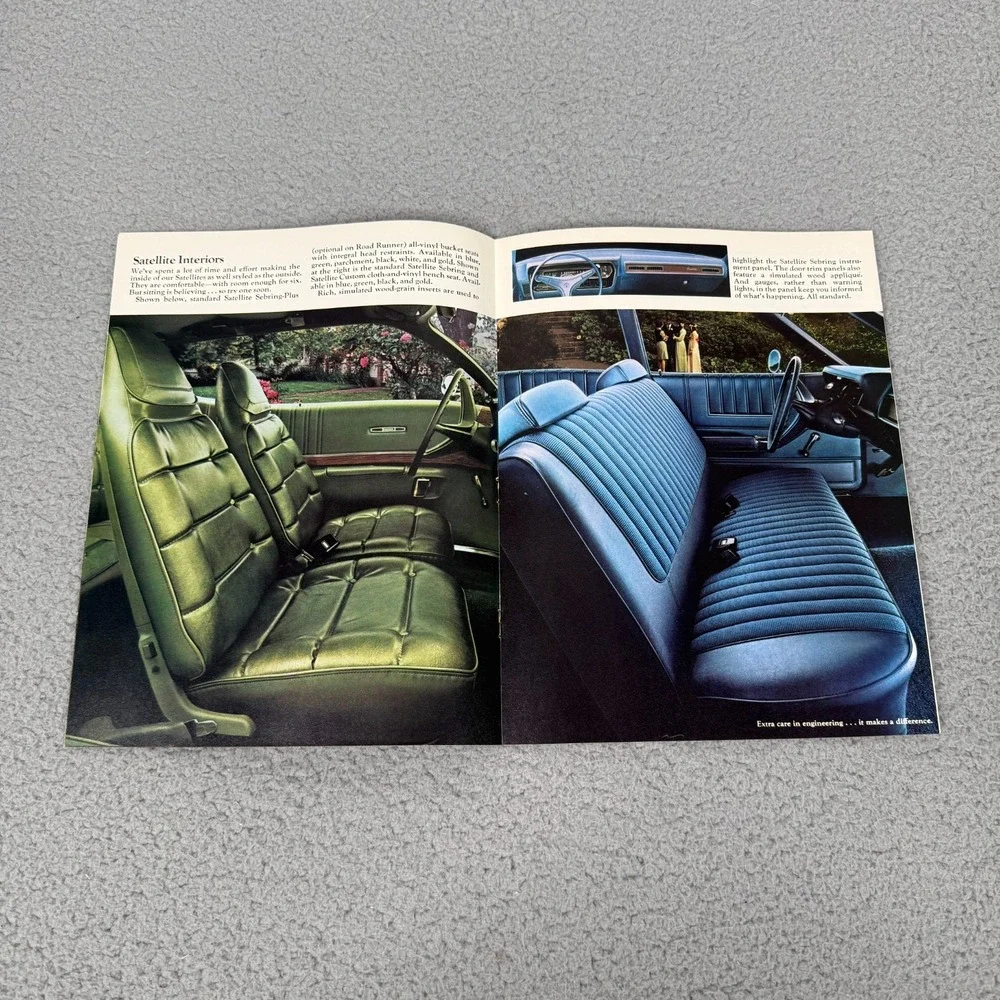 1973 Plymouth Satellite Road Runner Sebring Original Dealer Sales Brochure Mopar